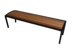 Mřížková lavice s dřevěnými lišty